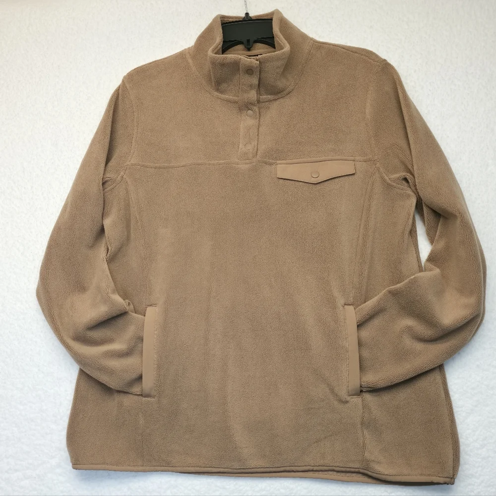 32 Degrees Heat Women's Midweight Snap Arctic Fleece Pullover Size Large